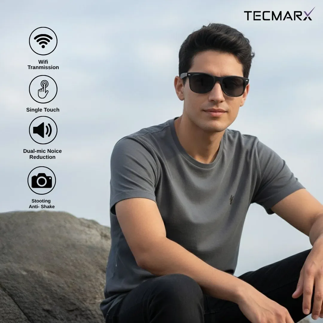 LensWave AI Smartglasses | Dual 8MP Cameras | Touch + Voice Controls - Image 3