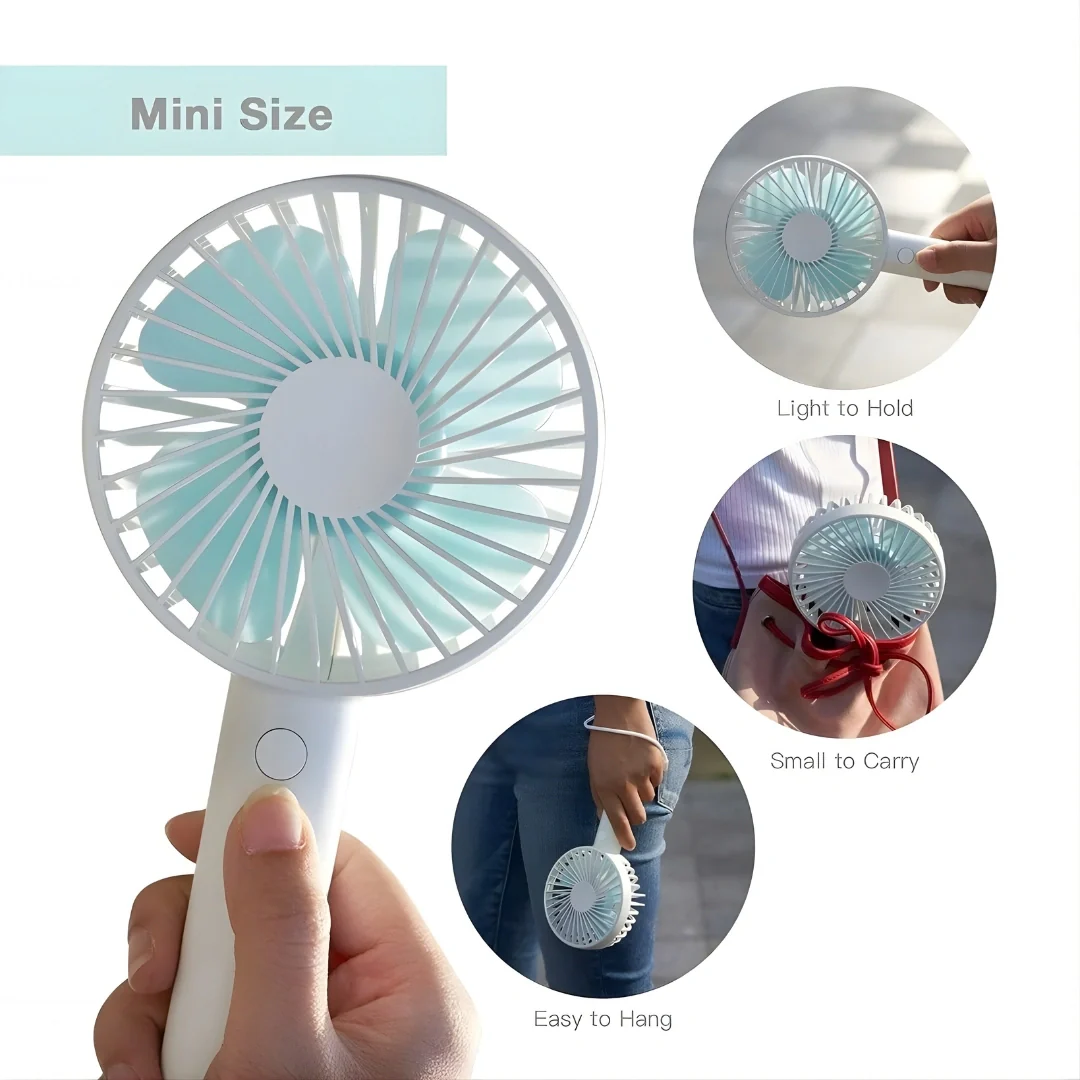 Tecmarx Breeze One Portable Handheld Fan | 3 Hour LED Indicator | Quiet Cooling - Image 9
