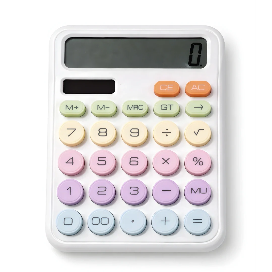 Tecmarx Desktop Calculator | 12-Digit Display| Dual Power Solar & Battery, Vintage Round Key Design - Image 13