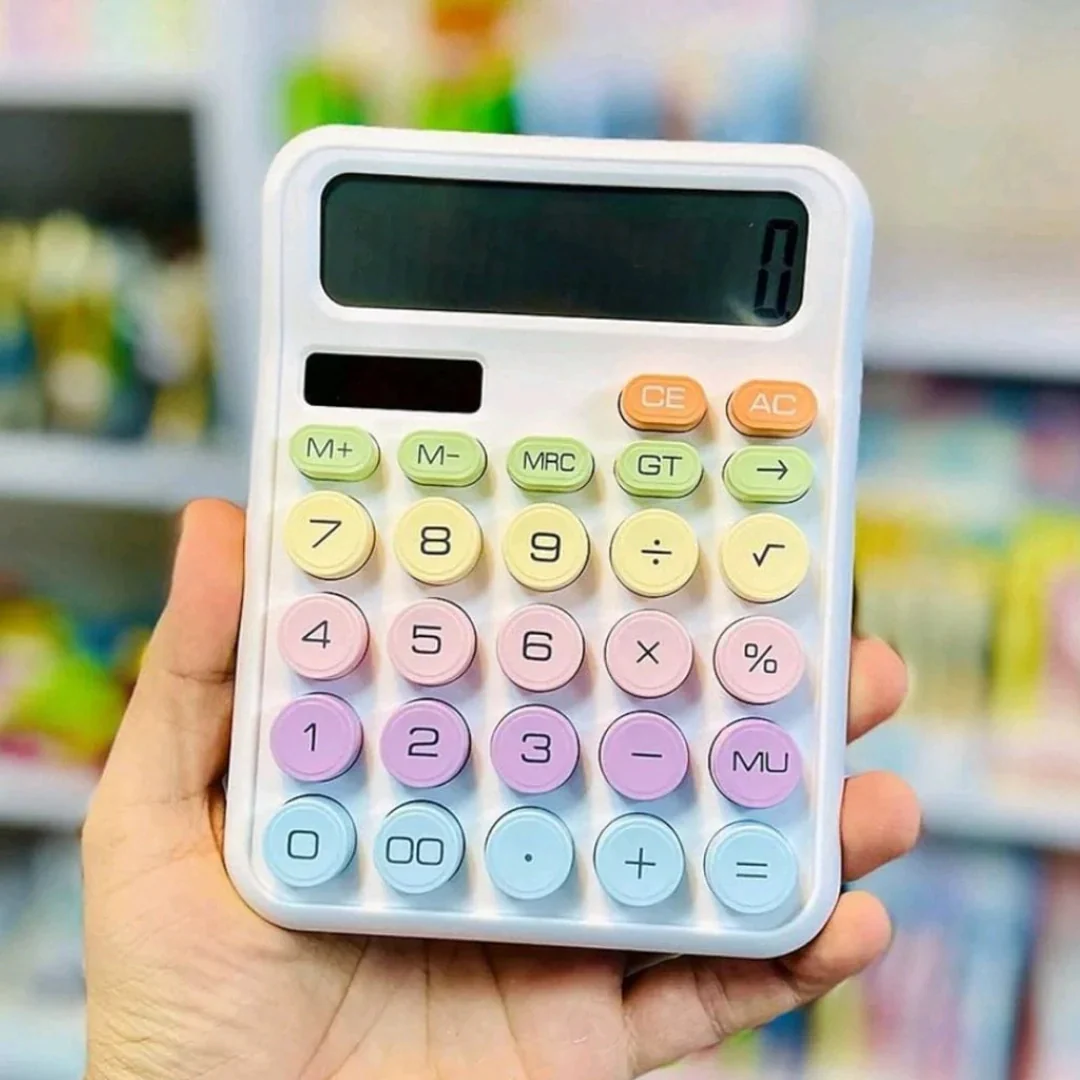 Tecmarx Desktop Calculator | 12-Digit Display| Dual Power Solar & Battery, Vintage Round Key Design - Image 15