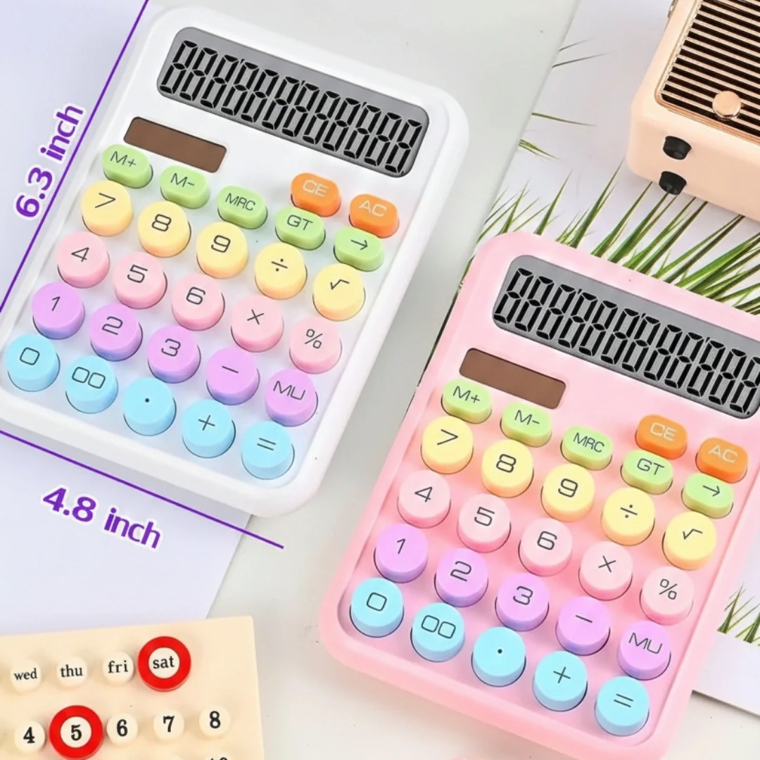Tecmarx Desktop Calculator | 12-Digit Display| Dual Power Solar & Battery, Vintage Round Key Design - Image 17