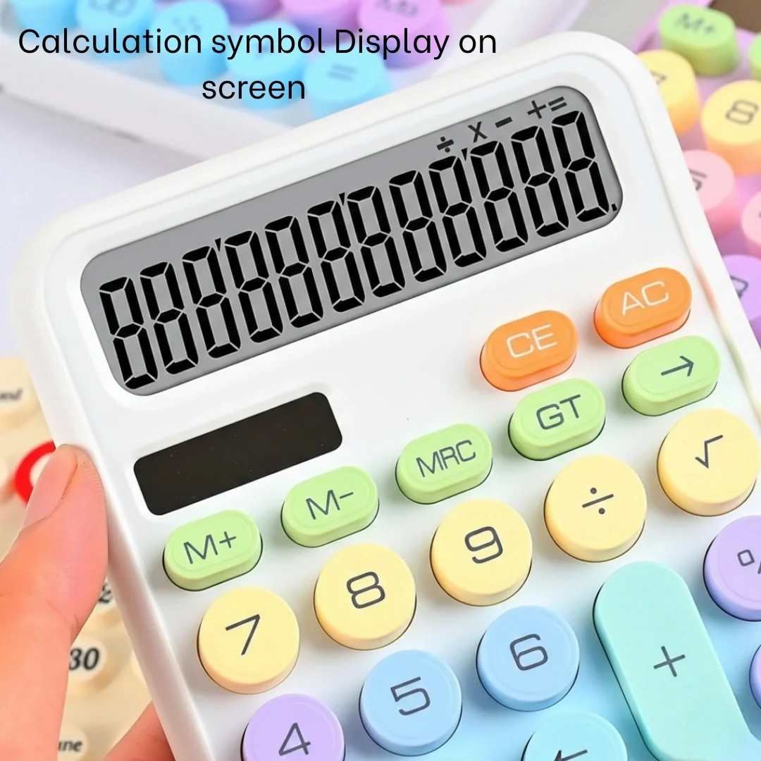 Tecmarx Desktop Calculator | 12-Digit Display| Dual Power Solar & Battery, Vintage Round Key Design - Image 18
