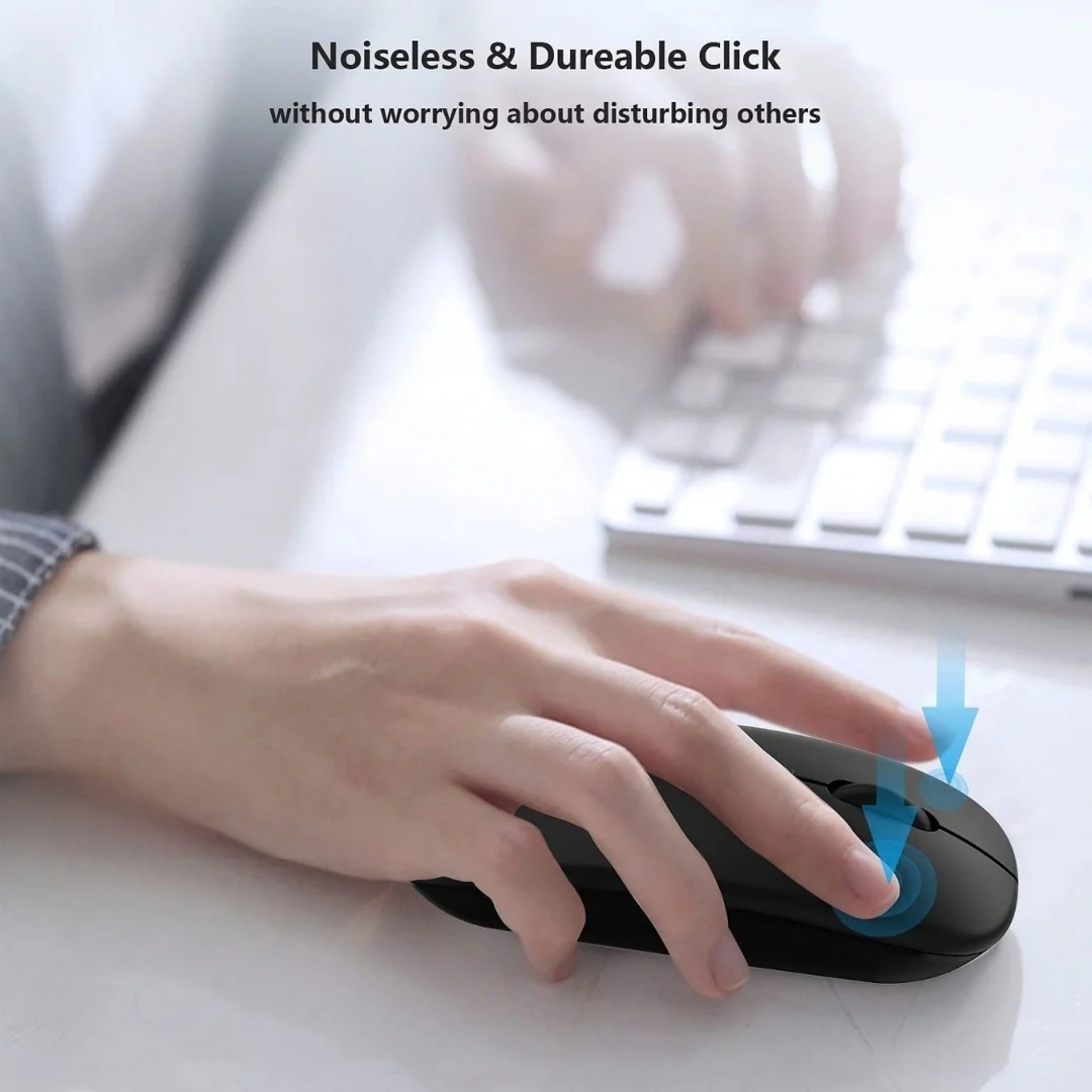 Tecmarx Glider 221 Bluetooth Mouse | Silent Click | Slim Ergonomic Design | Adjustable DPI | 10m Range - Image 13