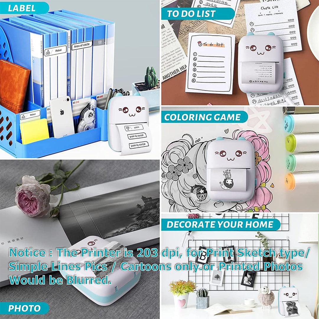 TecMarx Mini Thermal Printer | Best for Gifting | 1000 Mah Chargeable Battery | Inkless Printing - Image 3