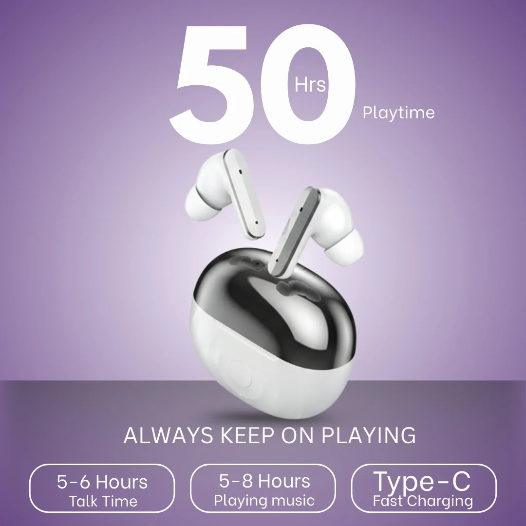 TecMarx Roar371 Bluetooth Earbuds | 50 Hr Playtime - Image 15