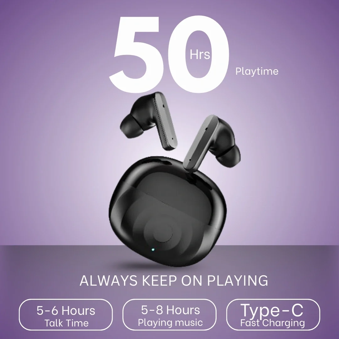 TecMarx Roar371 Bluetooth Earbuds | 50 Hr Playtime - Image 6
