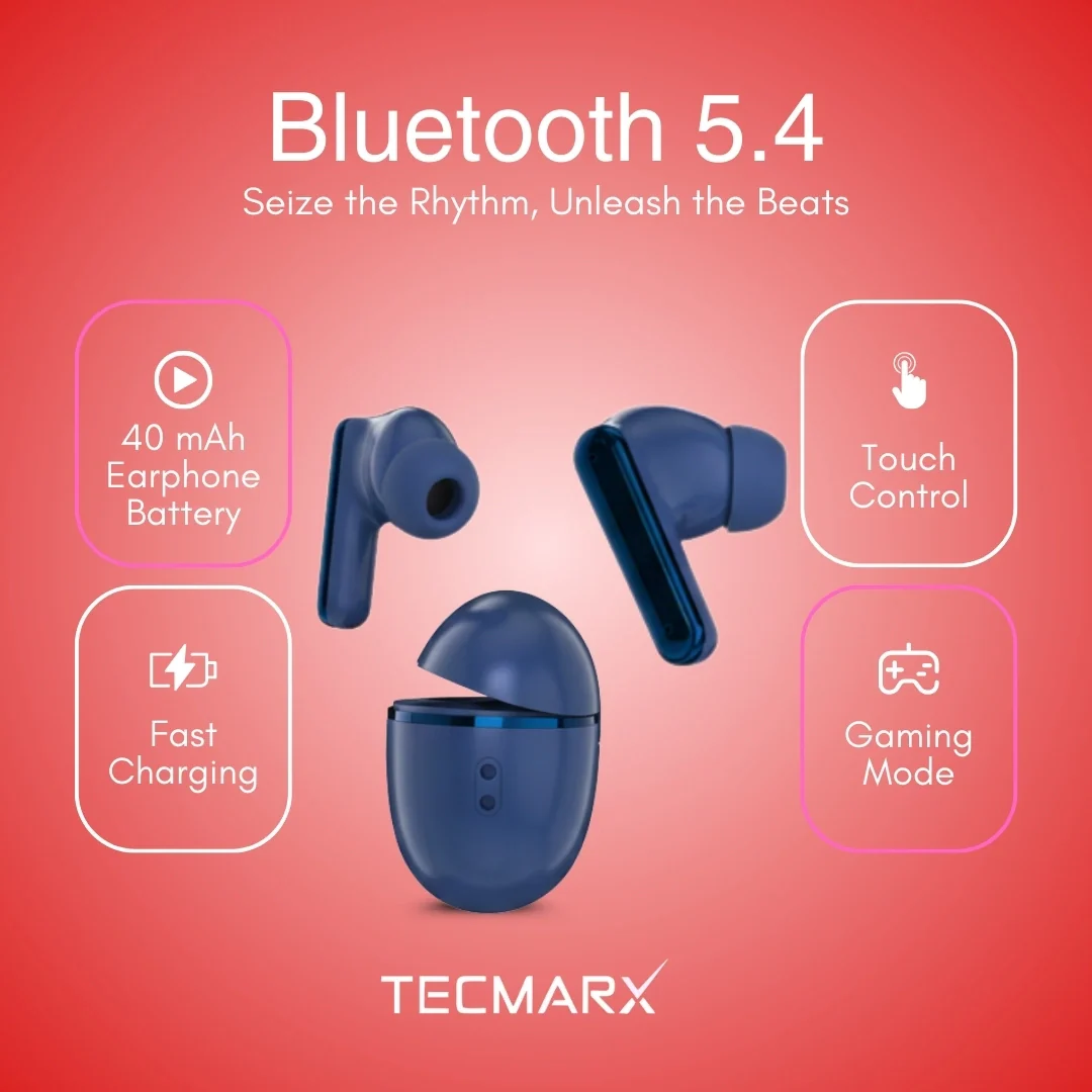 TecMarx Roar551 Bluetooth Earbuds | 50 Hr Playtime - Image 29