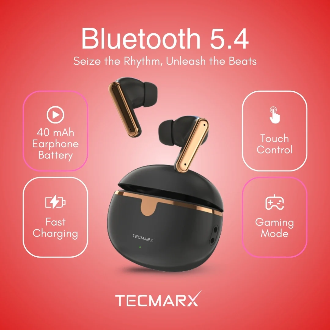 TecMarx Roar551 Bluetooth Earbuds | 50 Hr Playtime - Image 9