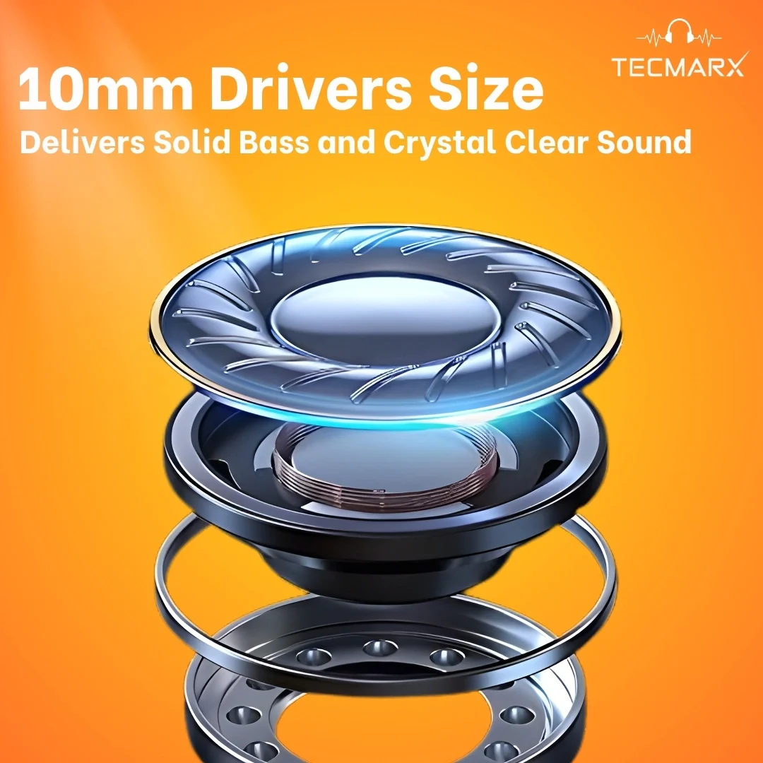 Tecmarx Royal 351 Bluetooth Earbuds | 30 Hr Playtime  | Balance Sound - Image 13