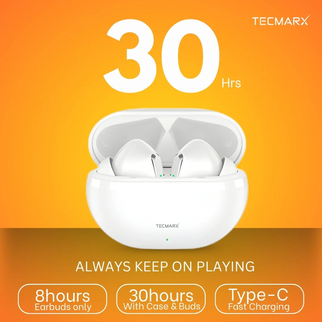 Tecmarx Royal 351 Bluetooth Earbuds | 30 Hr Playtime  | Balance Sound - Image 18