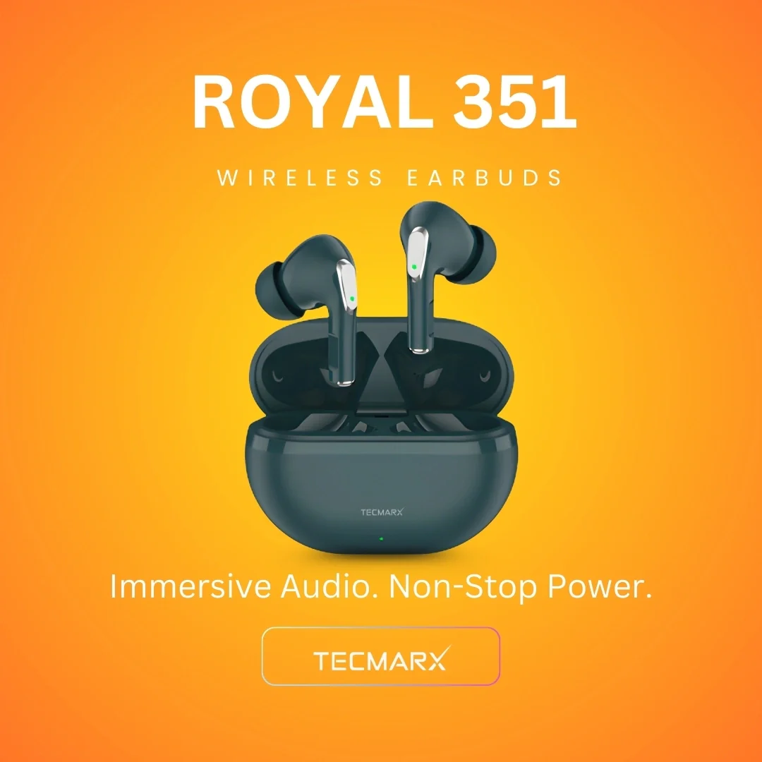 Tecmarx Royal 351 Bluetooth Earbuds | 30 Hr Playtime  | Balance Sound - Image 37