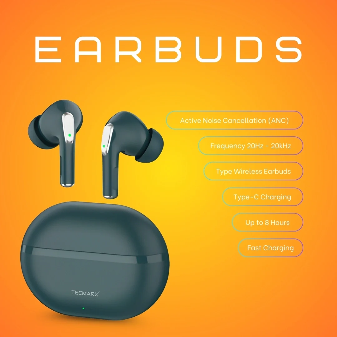 Tecmarx Royal 351 Bluetooth Earbuds | 30 Hr Playtime  | Balance Sound - Image 39