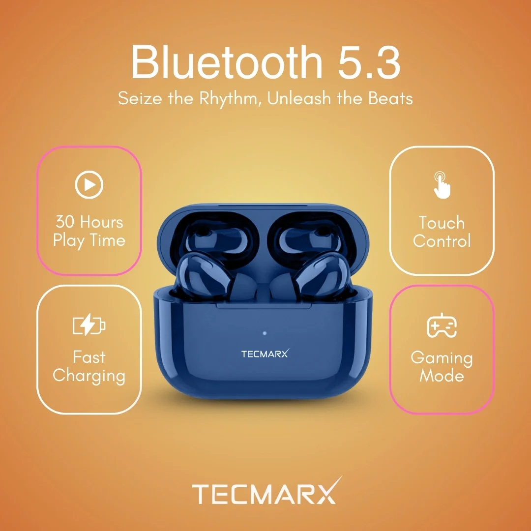 TecMarx NeoPod Bluetooth Earbuds | 30 Hr Playtime - Image 22