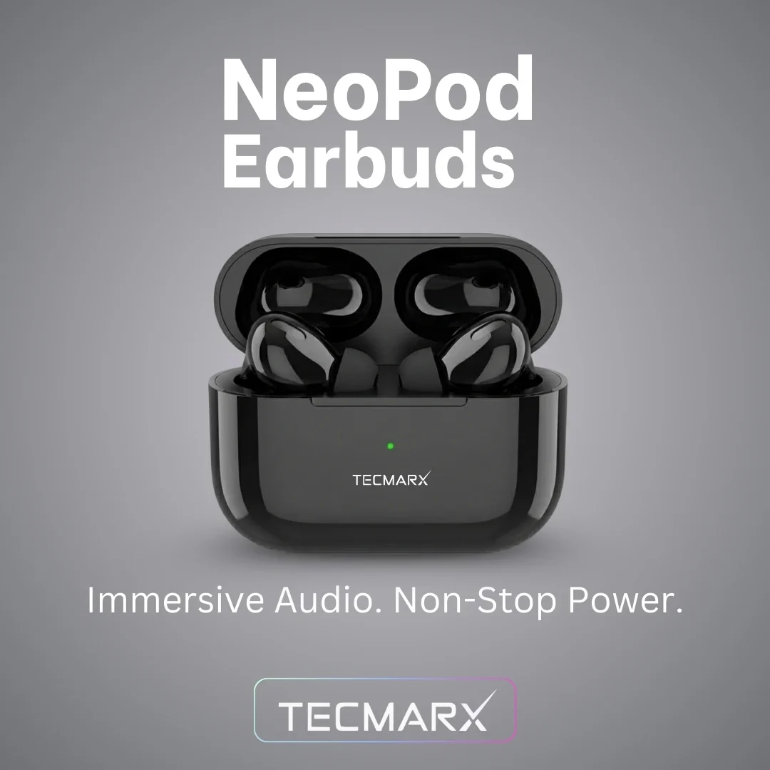 TecMarx NeoPod Bluetooth Earbuds | 30 Hr Playtime - Image 6