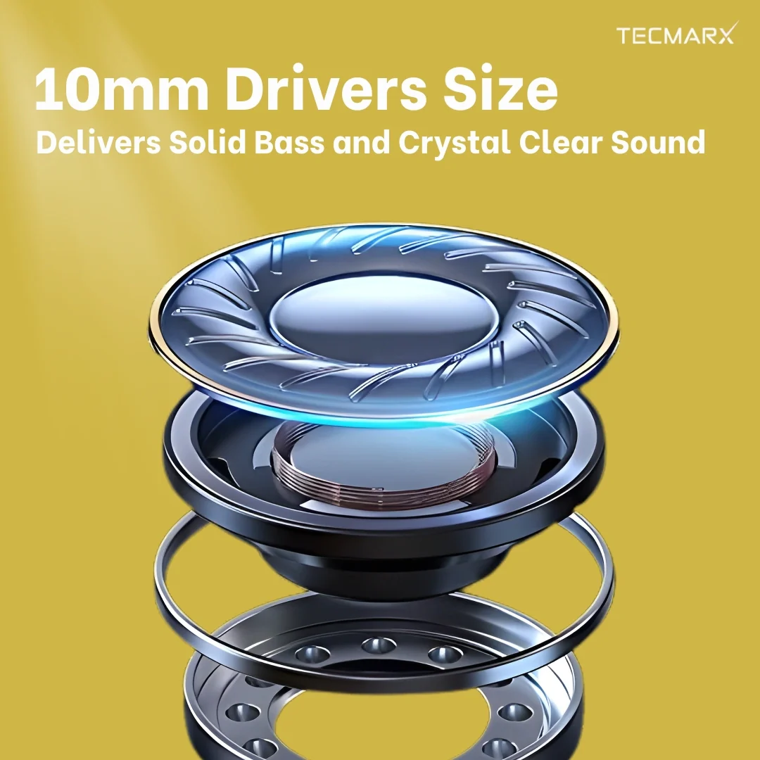 TecMarx Royal Beat Bluetooth Earbuds | 30 Hr Playtime - Image 20