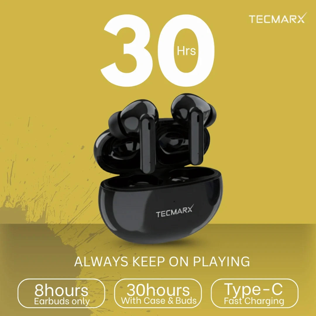 TecMarx Royal Beat Bluetooth Earbuds | 30 Hr Playtime - Image 8