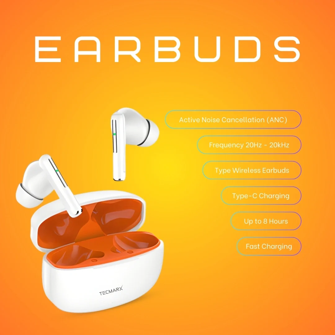 Tecmarx Vibe Bluetooth Earbuds | 30 Hr Playtime | Balance Sound - Image 27